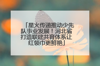 星火传递推动少先队事业发展！河北省打造联建共育体系让红领巾更鲜艳