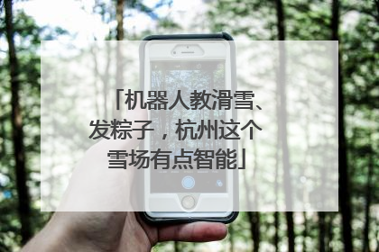机器人教滑雪、发粽子，杭州这个雪场有点智能