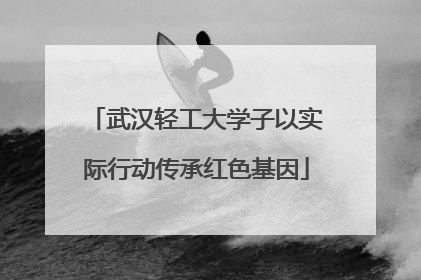 武汉轻工大学子以实际行动传承红色基因