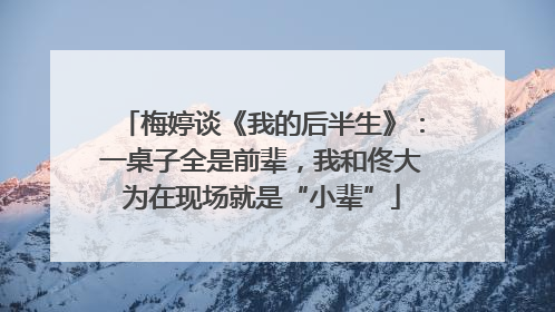 梅婷谈《我的后半生》：一桌子全是前辈，我和佟大为在现场就是“小辈”