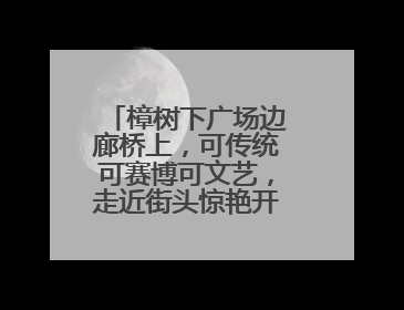 樟树下广场边廊桥上，可传统可赛博可文艺，走近街头惊艳开嗓的音乐人