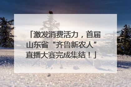 激发消费活力，首届山东省“齐鲁新农人”直播大赛完成集结！