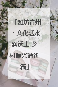 潍坊青州：文化活水润沃土 乡村振兴谱新篇