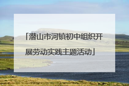 潜山市河镇初中组织开展劳动实践主题活动