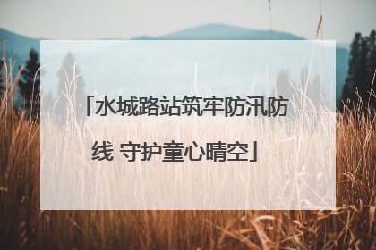 水城路站筑牢防汛防线 守护童心晴空