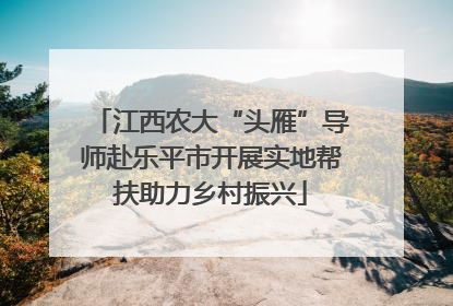 江西农大“头雁”导师赴乐平市开展实地帮扶助力乡村振兴