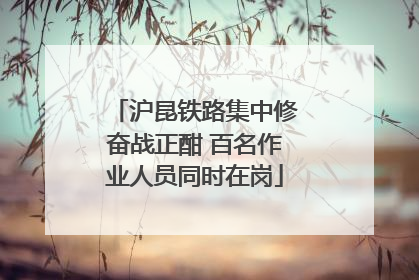 沪昆铁路集中修奋战正酣 百名作业人员同时在岗