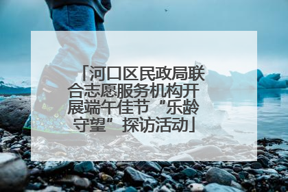河口区民政局联合志愿服务机构开展端午佳节“乐龄守望”探访活动