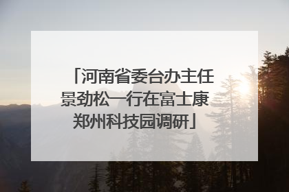 河南省委台办主任景劲松一行在富士康郑州科技园调研