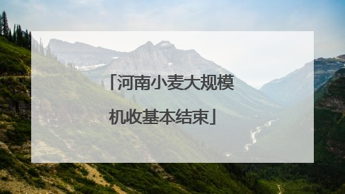 河南小麦大规模机收基本结束