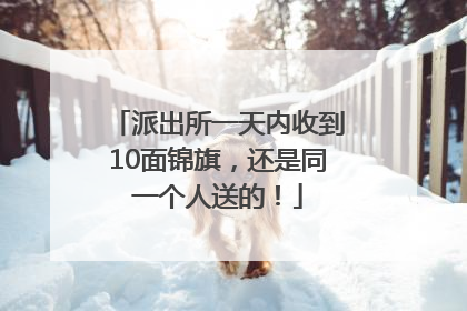 派出所一天内收到10面锦旗，还是同一个人送的！