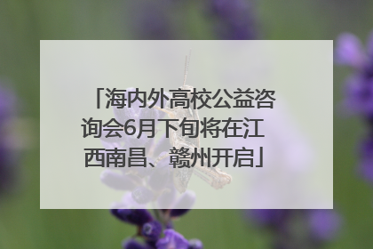 海内外高校公益咨询会6月下旬将在江西南昌、赣州开启