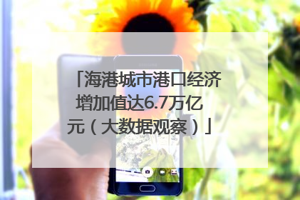 海港城市港口经济增加值达6.7万亿元（大数据观察）
