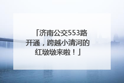 济南公交553路开通，跨越小清河的红墩墩来啦！