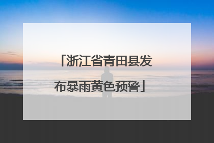 浙江省青田县发布暴雨黄色预警