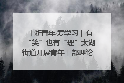 浙青年·爱学习｜有“笑”也有“理”太湖街道开展青年干部理论宣讲“开放麦”