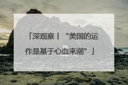 深观察丨“美国的运作是基于心血来潮”