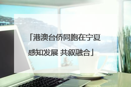 港澳台侨同胞在宁夏感知发展 共叙融合