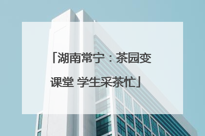 湖南常宁：茶园变课堂 学生采茶忙