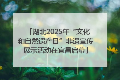 湖北2025年“文化和自然遗产日”非遗宣传展示活动在宜昌启幕