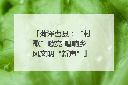 菏泽曹县：“村歌”嘹亮 唱响乡风文明“新声”