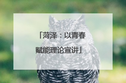 菏泽：以青春赋能理论宣讲