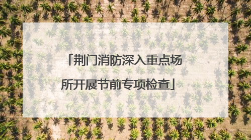 荆门消防深入重点场所开展节前专项检查
