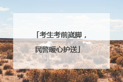 考生考前崴脚，民警暖心护送
