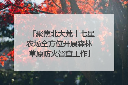 聚焦北大荒丨七星农场全方位开展森林草原防火督查工作