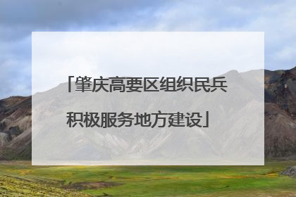 肇庆高要区组织民兵积极服务地方建设