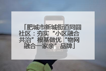 肥城市新城街道同圆社区：夯实“小区融合共治”根基做优“物网融合一家亲”品牌