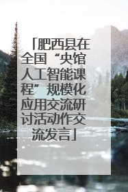 肥西县在全国“央馆人工智能课程”规模化应用交流研讨活动作交流发言