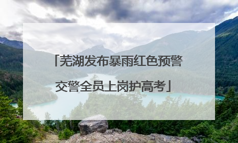 芜湖发布暴雨红色预警 交警全员上岗护高考