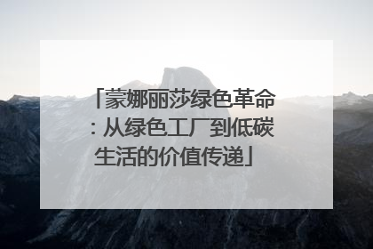 蒙娜丽莎绿色革命：从绿色工厂到低碳生活的价值传递