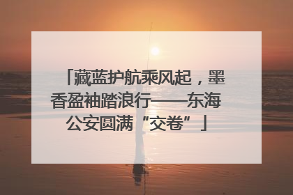 藏蓝护航乘风起，墨香盈袖踏浪行——东海公安圆满“交卷”