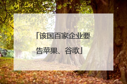 该国百家企业要告苹果、谷歌