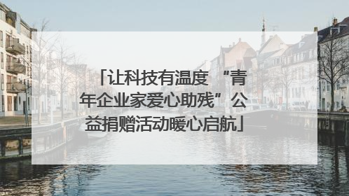 让科技有温度 “青年企业家爱心助残”公益捐赠活动暖心启航