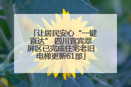 让居民安心“一键直达” 四川宜宾翠屏区已完成住宅老旧电梯更新61部