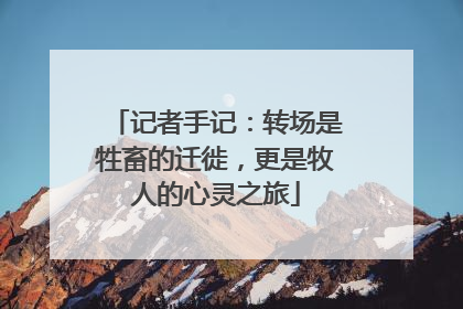 记者手记：转场是牲畜的迁徙，更是牧人的心灵之旅