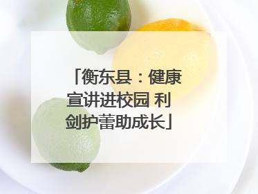 衡东县：健康宣讲进校园 利剑护蕾助成长