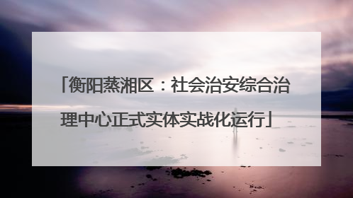 衡阳蒸湘区：社会治安综合治理中心正式实体实战化运行