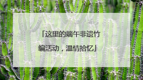 这里的端午非遗竹编活动,温情拾忆