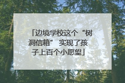 边境学校这个“树洞信箱” 实现了孩子上百个小愿望