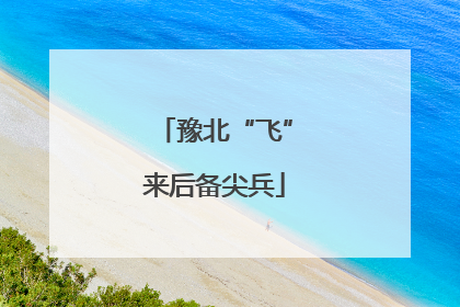 豫北“飞”来后备尖兵