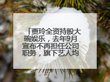 贾玲全资持股大碗娱乐，去年9月宣布不再担任公司职务，旗下艺人均不续约