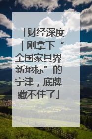 财经深度｜刚拿下“全国家具界新地标”的宁津，底牌藏不住了