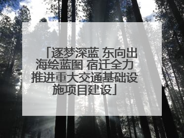 逐梦深蓝 东向出海绘蓝图 宿迁全力推进重大交通基础设施项目建设