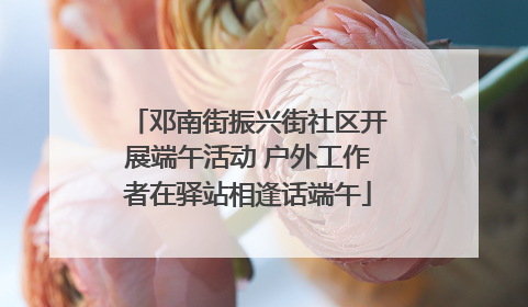 邓南街振兴街社区开展端午活动 户外工作者在驿站相逢话端午