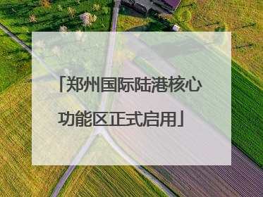 郑州国际陆港核心功能区正式启用