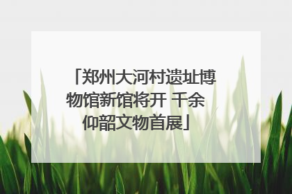 郑州大河村遗址博物馆新馆将开 千余仰韶文物首展